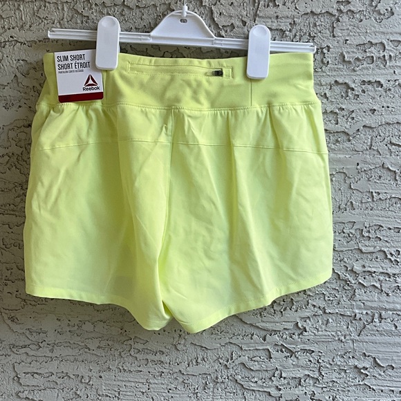Reebok Women's Bright Yellow Athletic Shorts - Picture 2 of 3